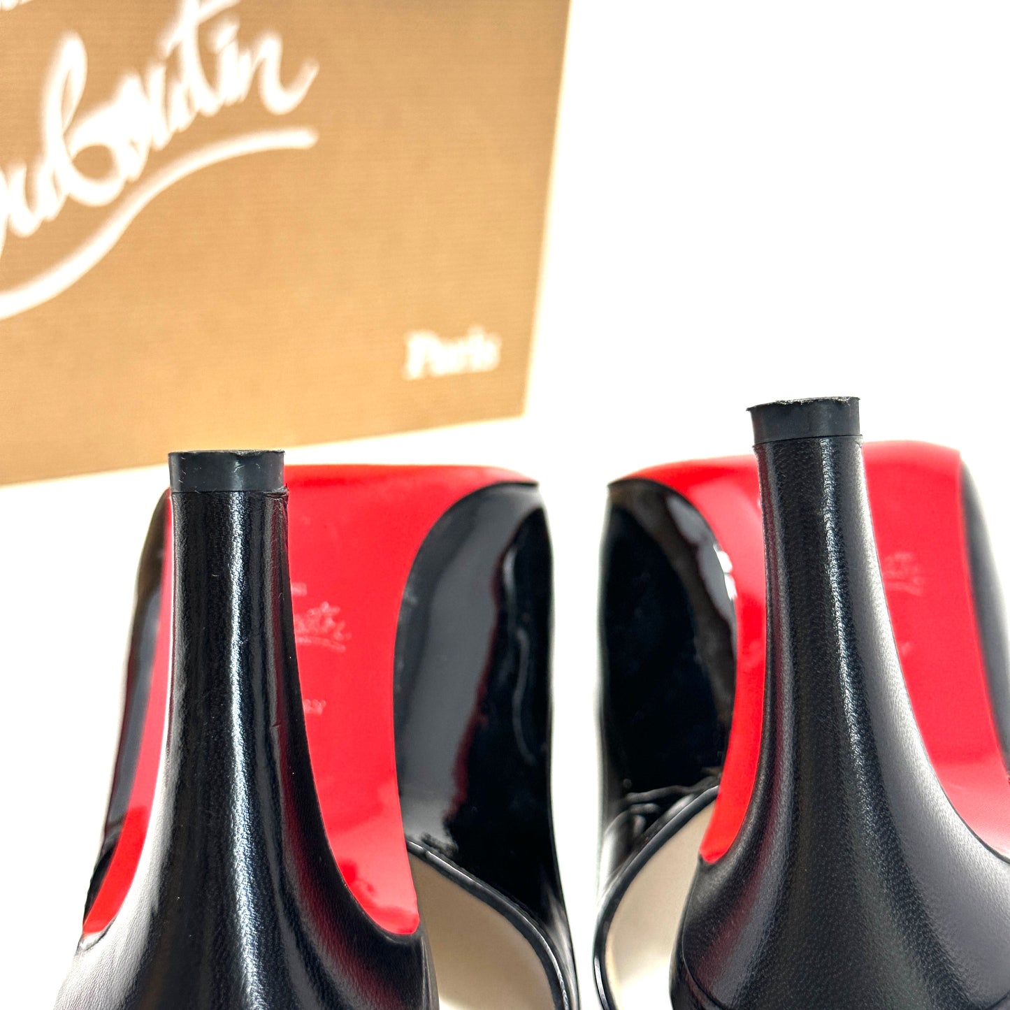 Christian Louboutin Prive 90 Black Patent Calf Pump 36.5