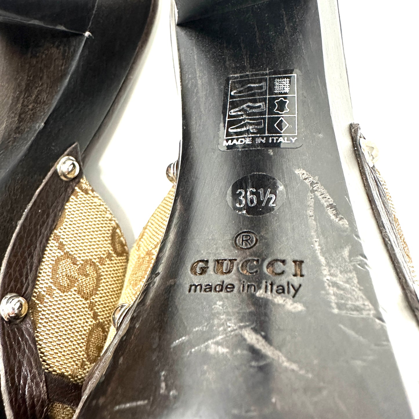 Gucci mule heels 36.5