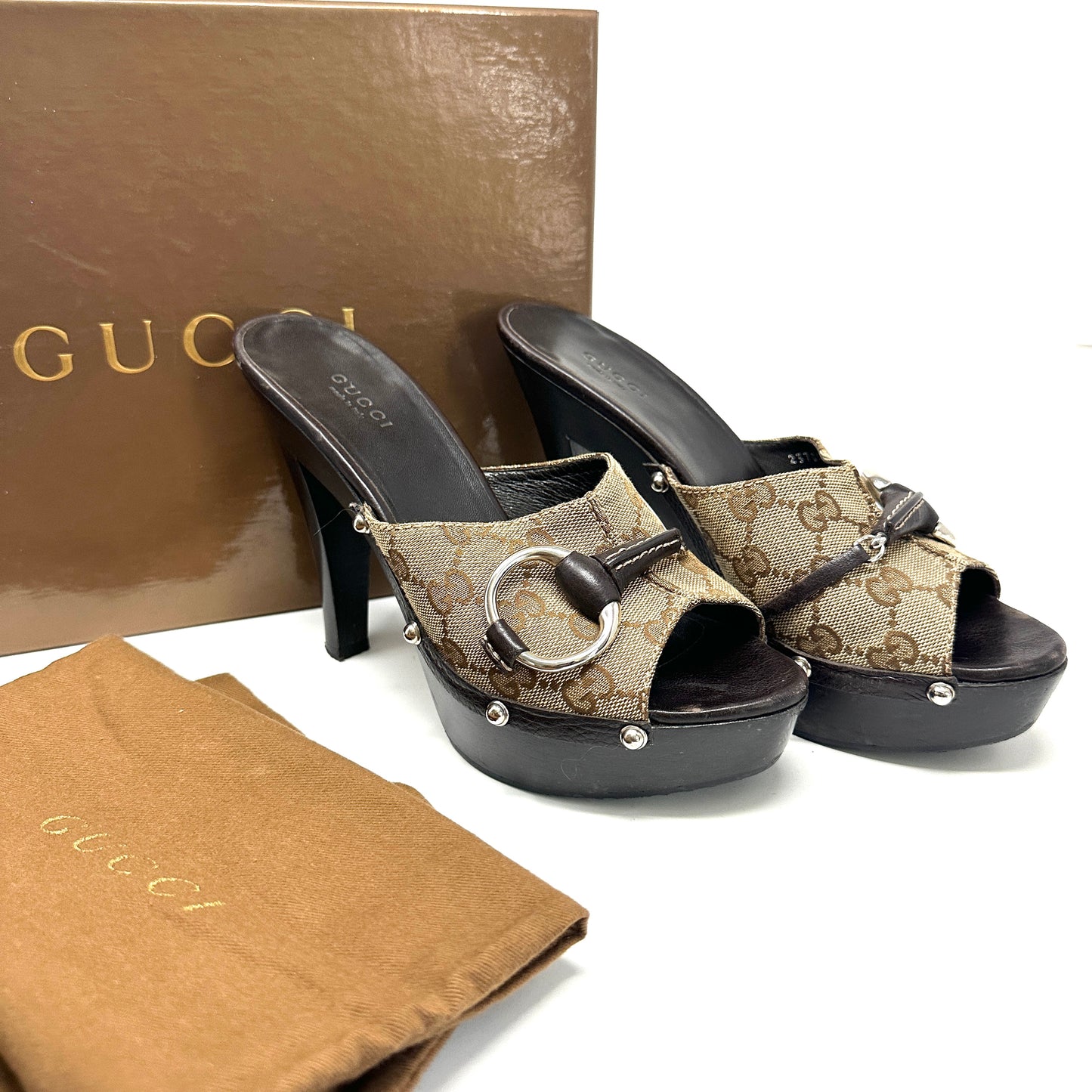 Gucci mule heels 36.5