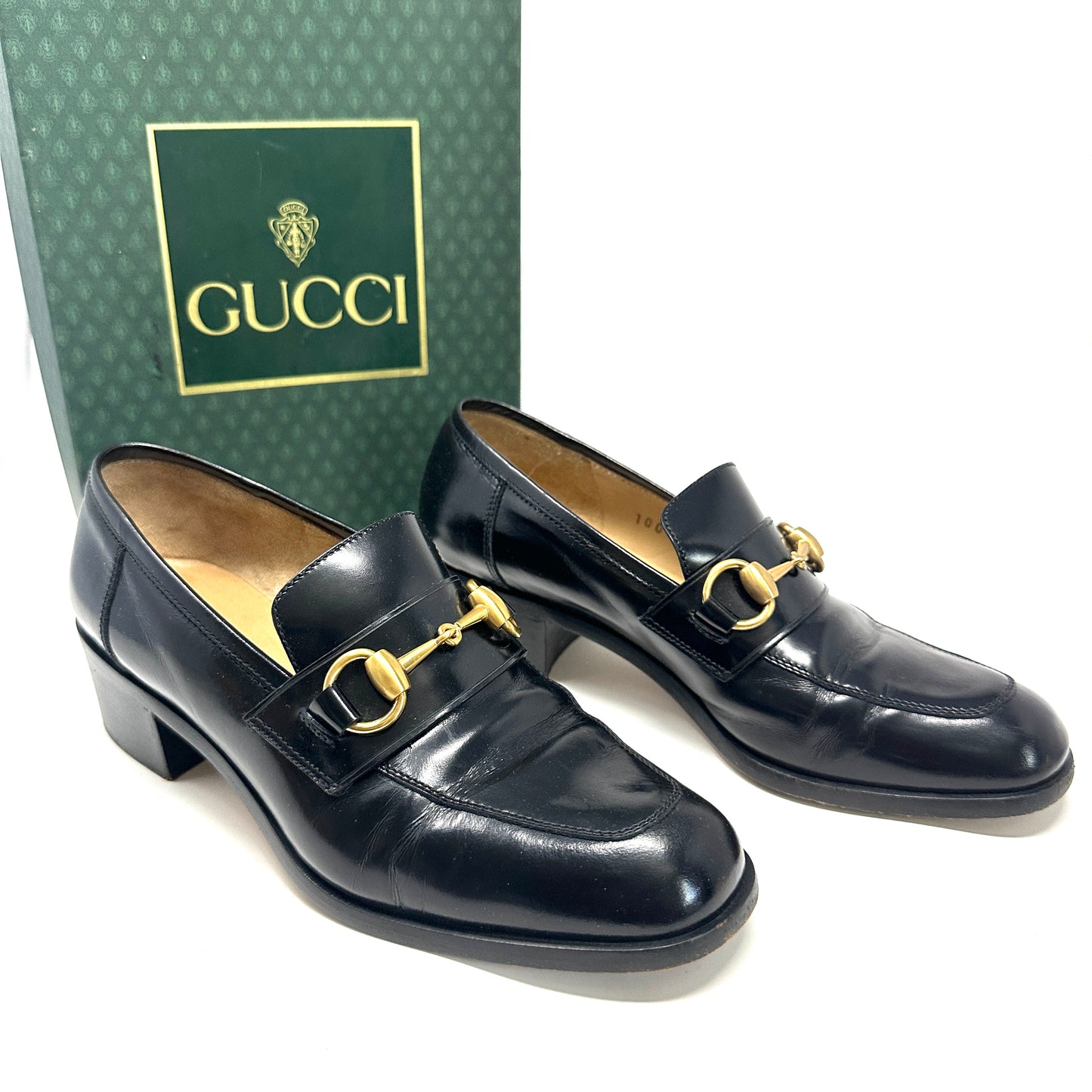 Gucci vintage Horse bit block loafers black 36