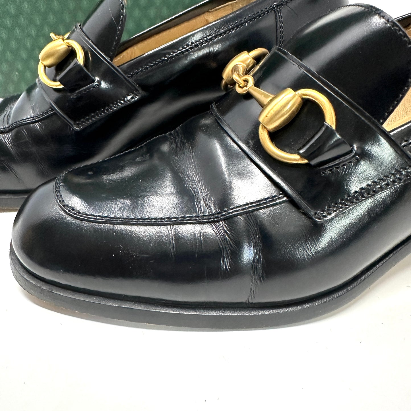 Gucci vintage Horse bit block loafers black 36