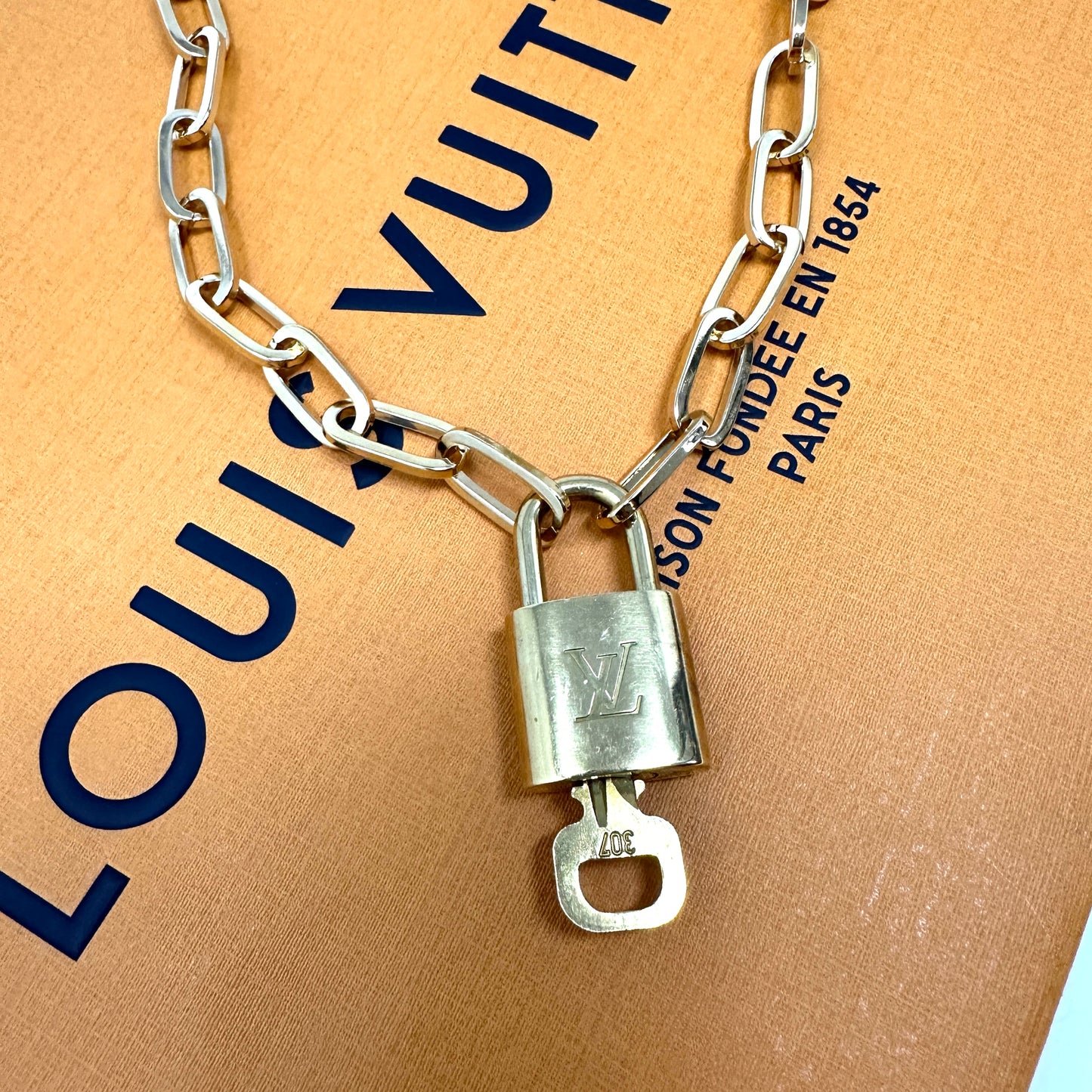 Louis Vuitton Upcycled lock necklace - RITA CHAIN