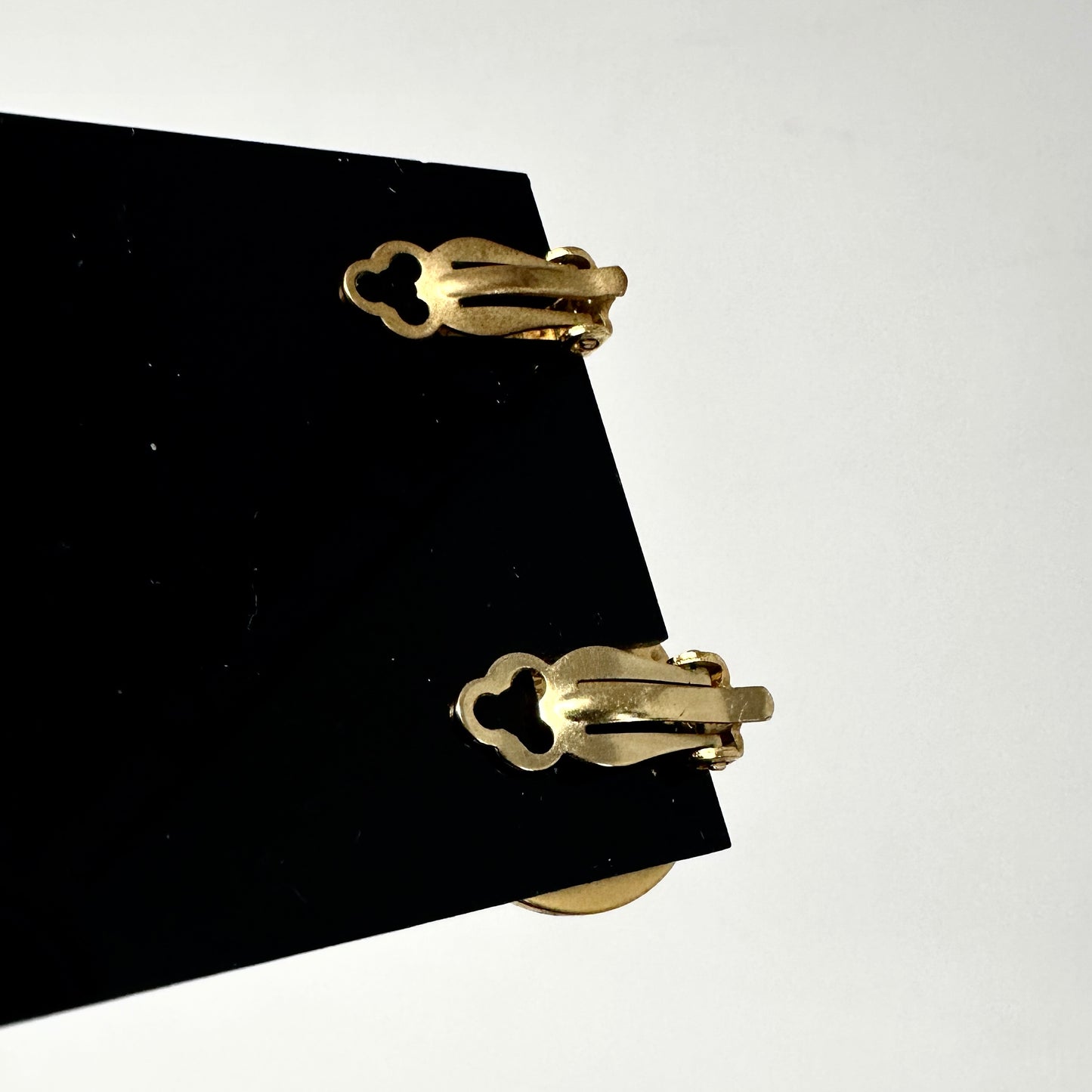 HERMES GOLD CLIP ON EARRINGS