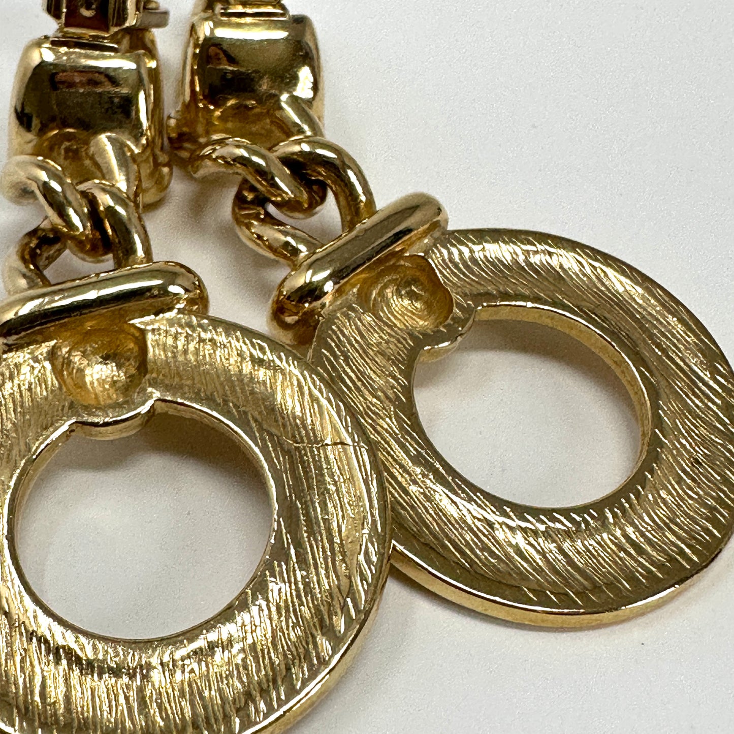 GIVENCHY CLIP ON GOLD TONE EARRINGS