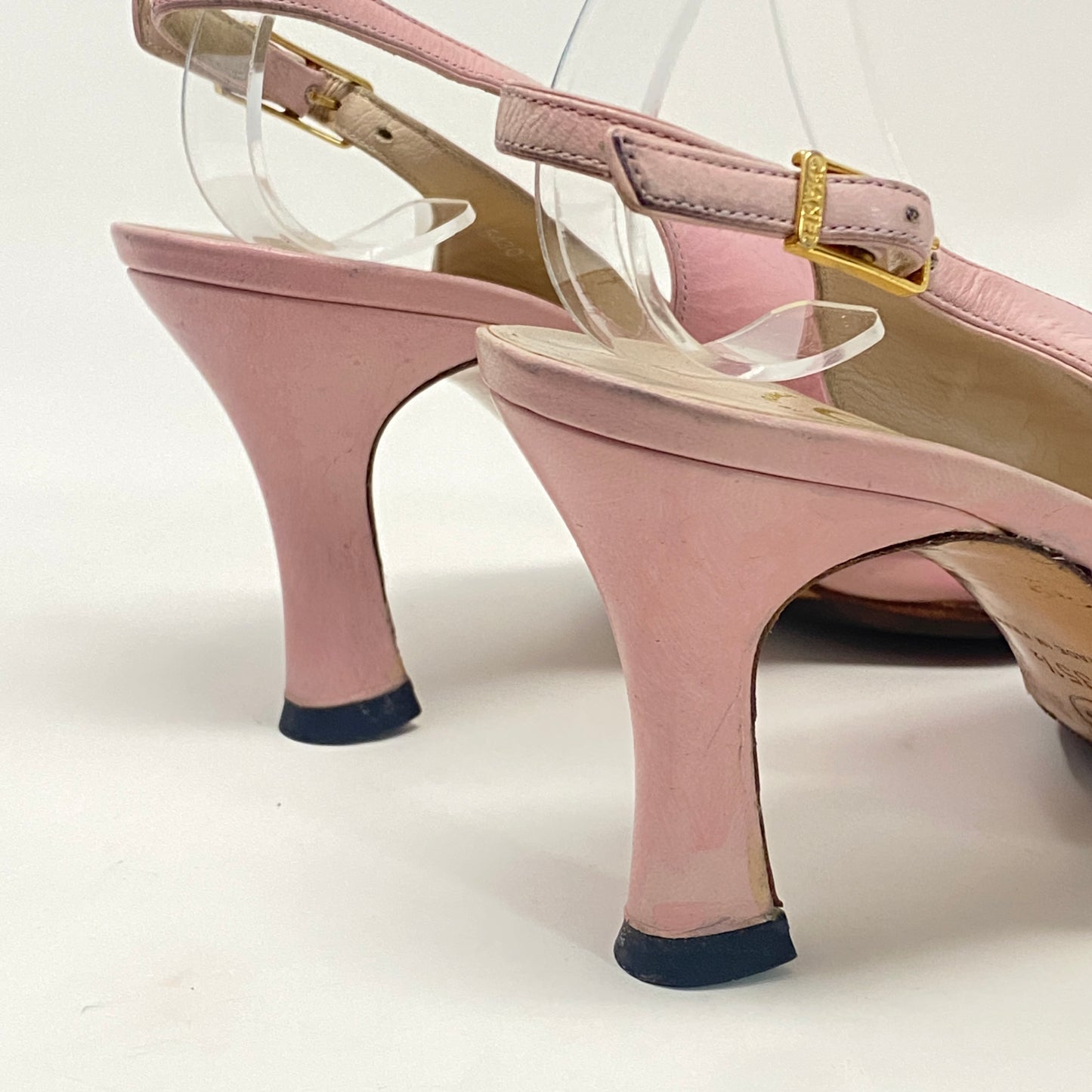 CHANEL VINTAGE PINK HEELS 35.5