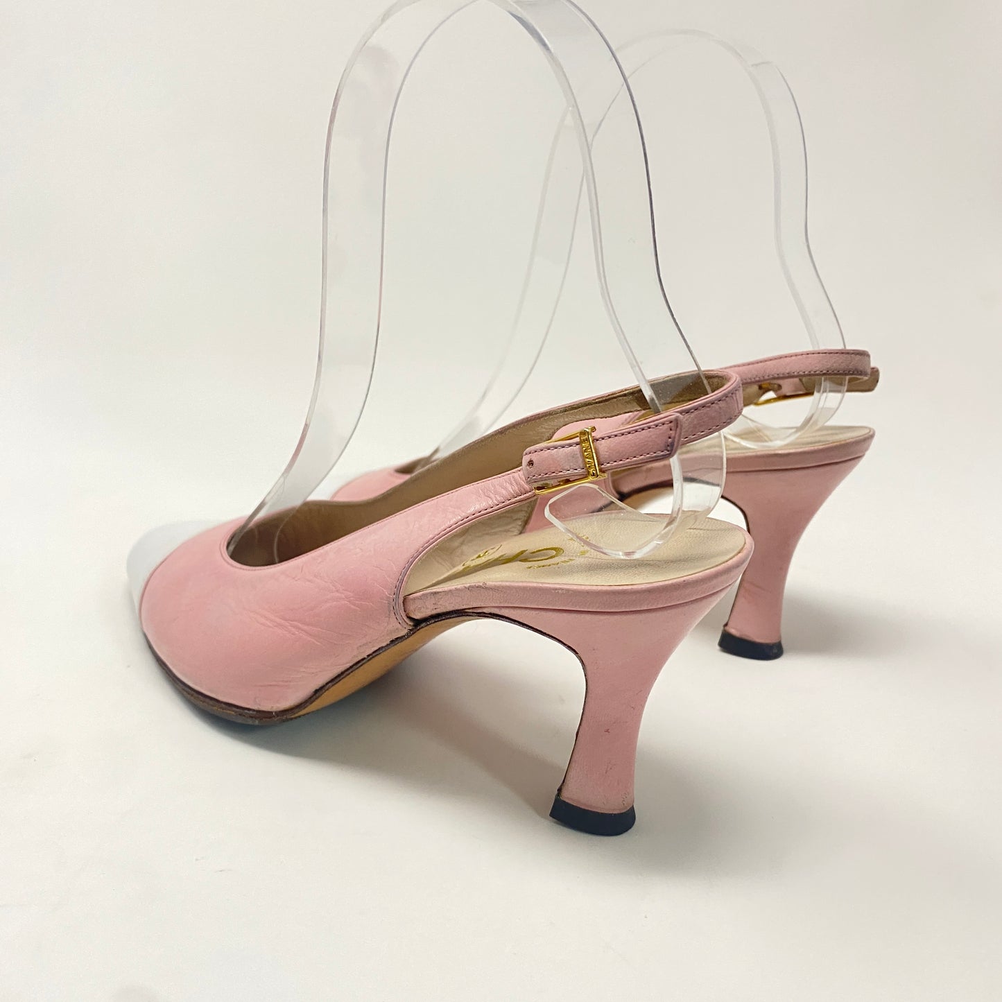 CHANEL VINTAGE PINK HEELS 35.5